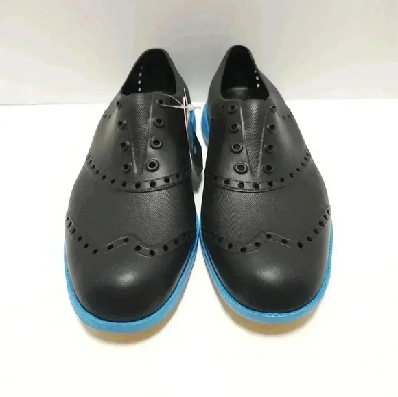 Biion Womens Golf Shoes Size 6 Eva The Oxford Black Blue NEW Spikeless - Picture 2 of 7
